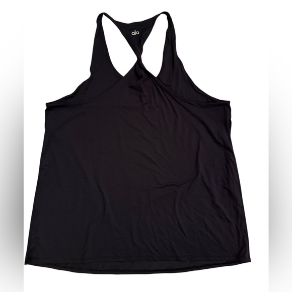 Alo Yoga Black Don’t Get It Twisted Tank Top Women’s Size Large (Estimated) - Picture 3 of 5